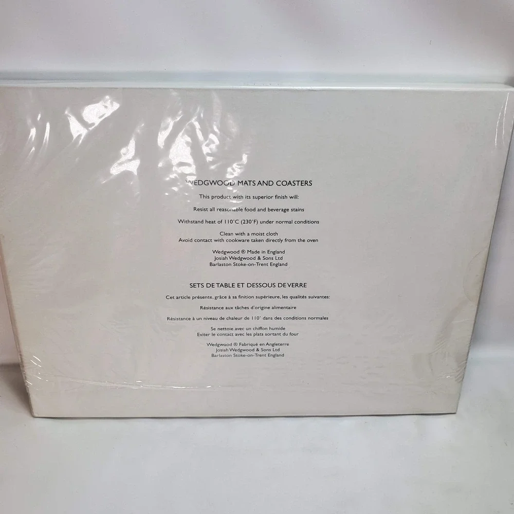 New‎ Wedgwood Lifestyle Made in England Placemats Orange Cream Set 4